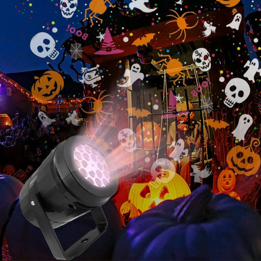 Halloween Projector Lights, 360° Rotation Laser Projector 16 Types Halloween Patterns Projector Lamp Indoor Outdoor Holiday Lights LED Light, Halloween Home Party Landscape Wall Decorations