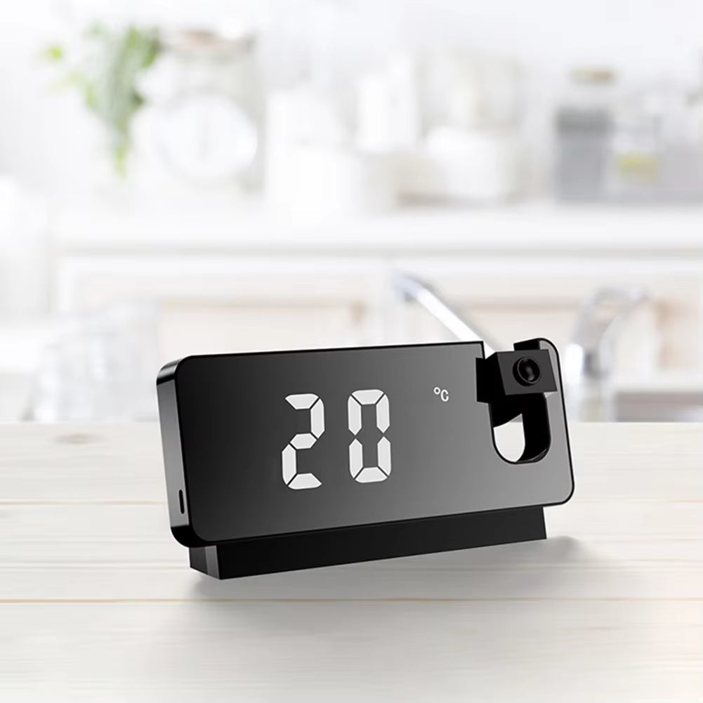 LED Digital Alarm Clock Table Alarm Clock Watch USB Electronic Snooze Desktop Clock Temperature Display Projection Lamp Function