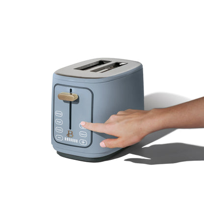 2 Slice Toaster with Touch-Activated Display, Starry Night by Drew Barrymore, Blue