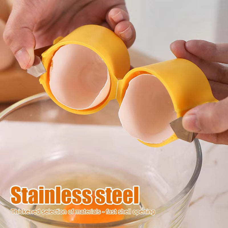 Egg Shell Opener Portable Egg Opener Kitchen Handheld Egg Shell Crusher Household Press Egg Shell Separator