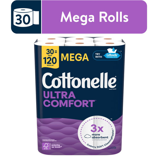 Ultra Comfort Toilet Paper, 30 Mega Rolls