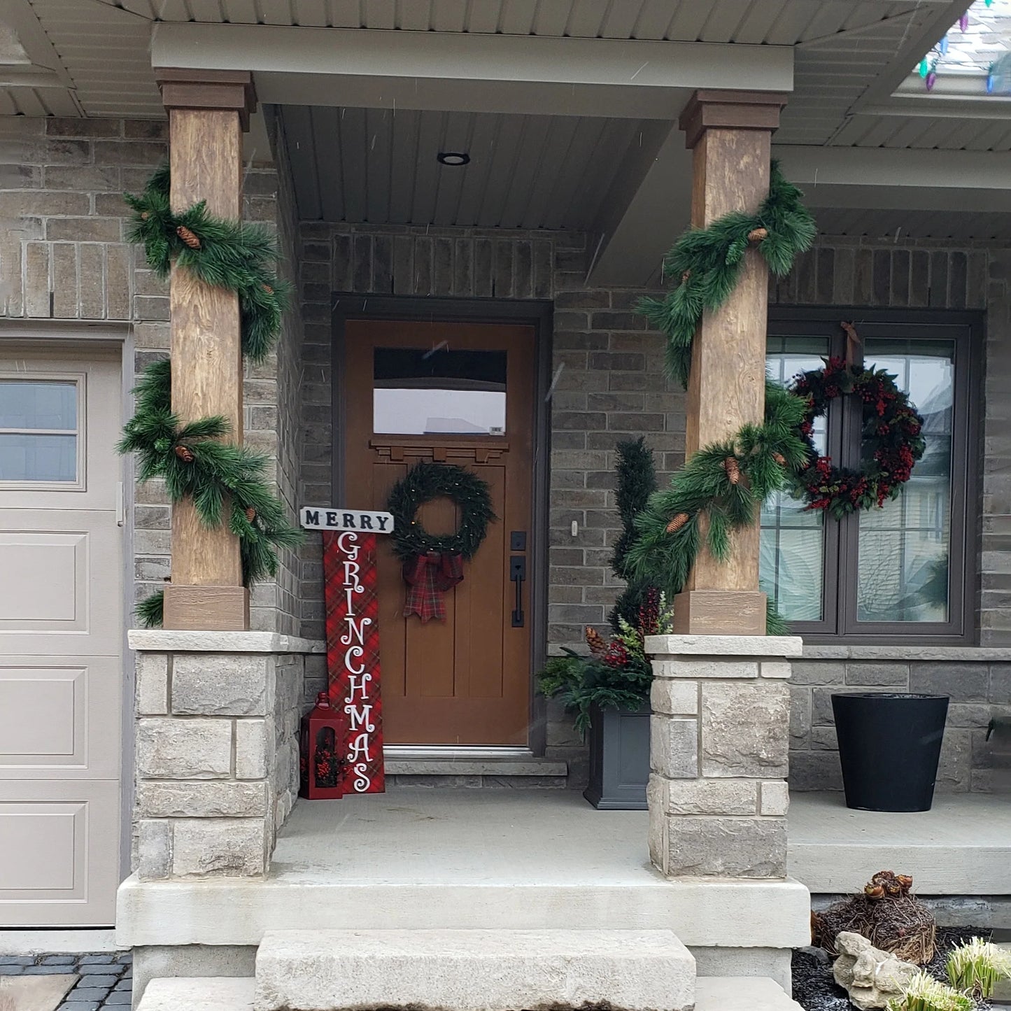 9' X 14" Unlit White Valley Pine Artificial Christmas Garland