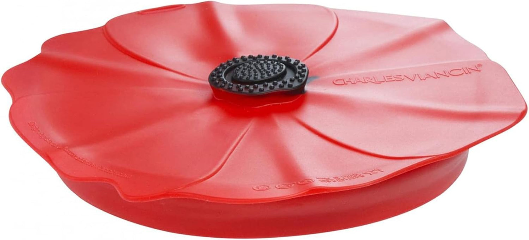 - Poppy Pop Silicone Lid for Food Storage - 11''/28Cm - Airtight Seal on Any Smooth Rim Surface - Bpa-Free - Freezer, Refrigerator and Dishwasher Safe - Red Scarlet