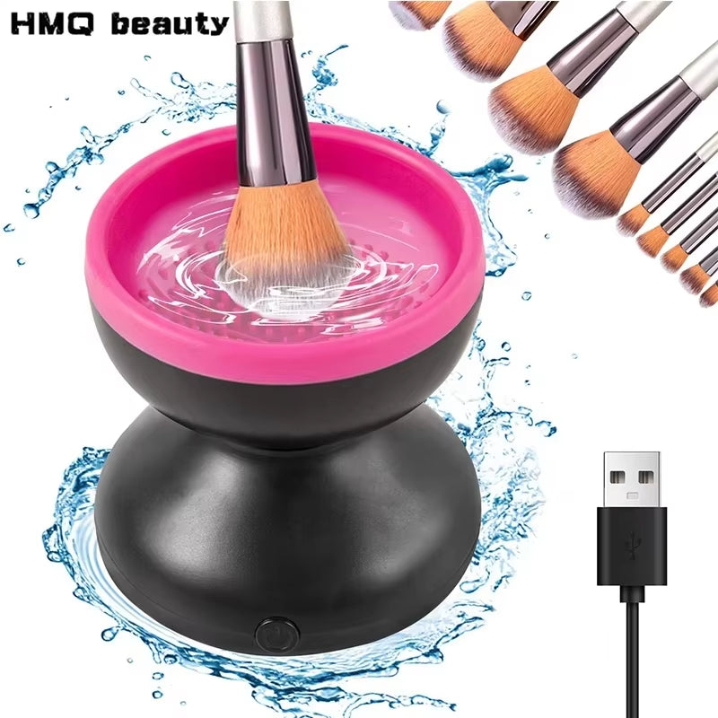 Portable USB Makeup Brush Cleaner Machine Silicone Electric Cosmetic Brushes Clean Dryer Tool Automatic Wash Makeup Tools