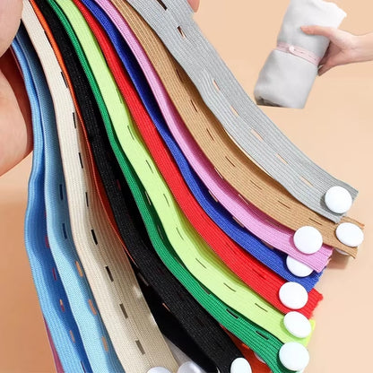 50/20/10Pcs Bed Sheet Organizer Bands Elastic Band, Roll-Up Adjustable Clothing Storage Strap with Button, Luggage Space Saver